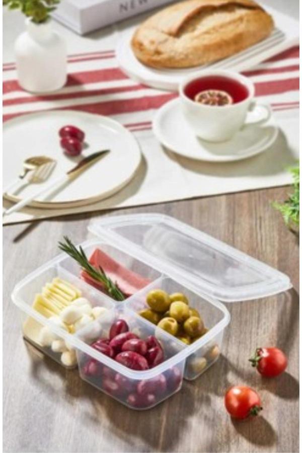 Kizilelmada Pratik 4 Bölmeli Saklama Kabı 4X250 Ml – Yemek Ve Atıştırmalıklar İçin - Image 1
