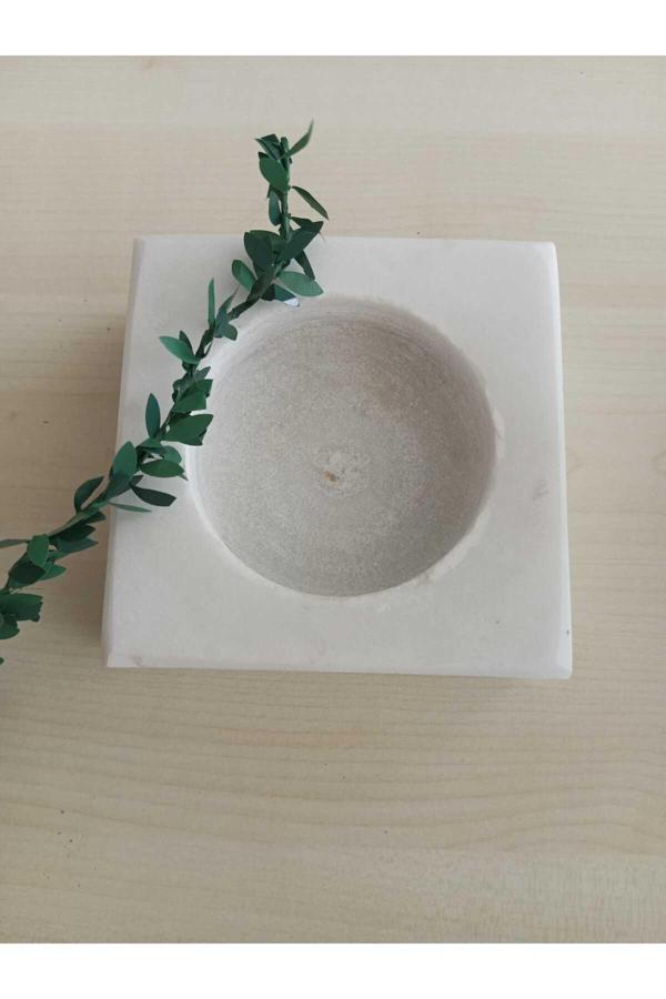 Kizilelmada %100 Doğal Mermerden Yem Ve Su Kabı 2'Li Set 160 Ml – , Estetik - Image 1