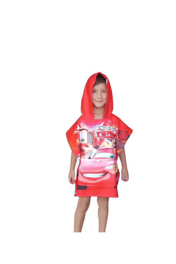 Disney Disney Mcqueen Lisanslı Erkek Çocuk Panço Havlu – 3-7 Yaş | Plaj & Banyo Kullanımı, %100 Pamuk - Image 1