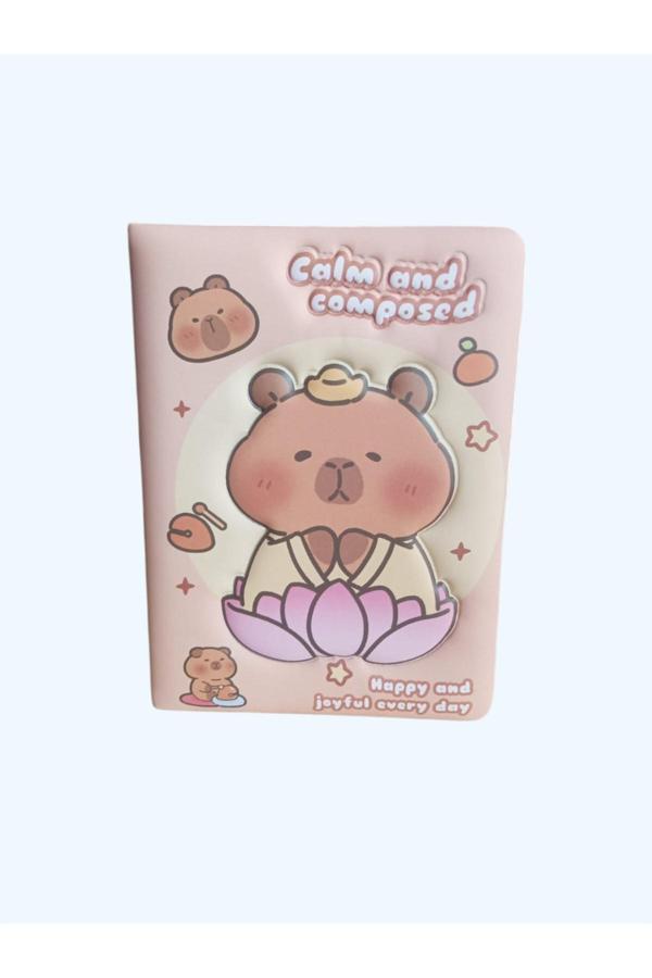 Mikro Mikro Pofuduk Kapaklı Capybara Defter – Günlük, Not Ve Hediye İçin - Image 1