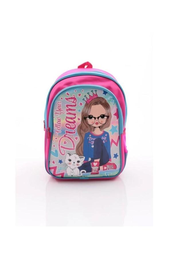 Mikro Muggle Girl 2 Gözlü 2’Li İlkokul Çantası – Beslenme Çantalı Set - Image 1