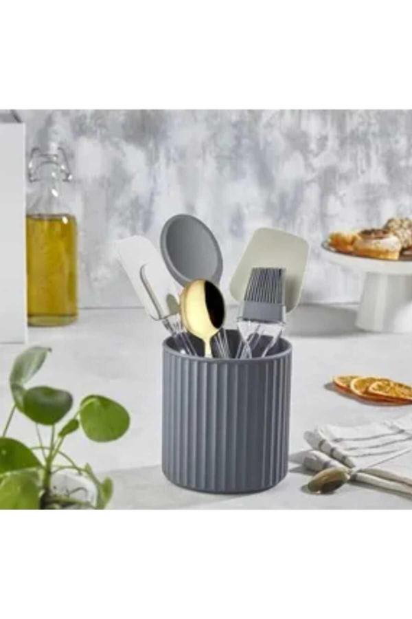 Kizilelmada Modern Tasarımlı Gri Kaşıklık – Kaşık, Çatal Ve Bıçaklık - Image 1