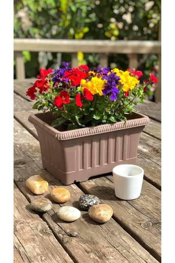 Kizilelmada Ova Balkon Saksı No:1 – 27X16 Cm, 3.5 Litre Dikdörtgen Saksı - Image 1