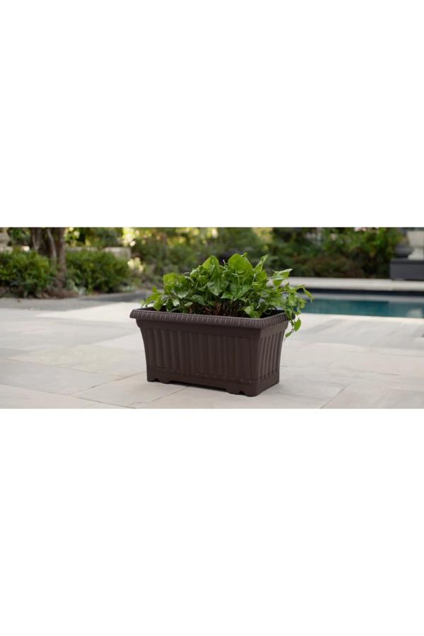 Kizilelmada Ova Balkon Saksı No:2 – 41X16 Cm Dikdörtgen Saksı Bahçe & Balkon İçin - Image 1