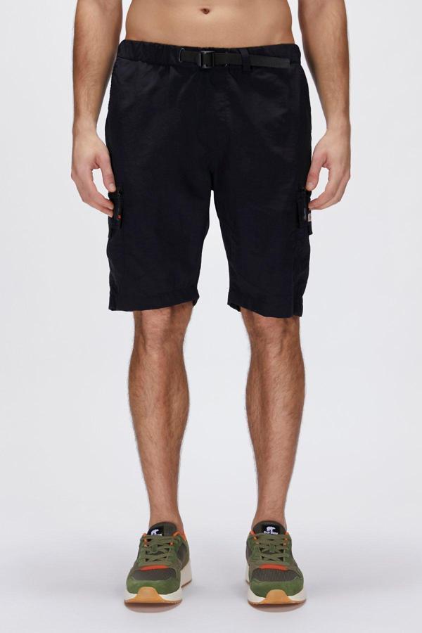 Richard Siyah Erkek Kargo Şort - Image 1