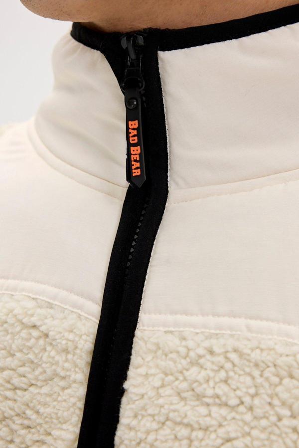 Galvin Beyaz Erkek Full-Zip Polar Sweatshirt - Image 1