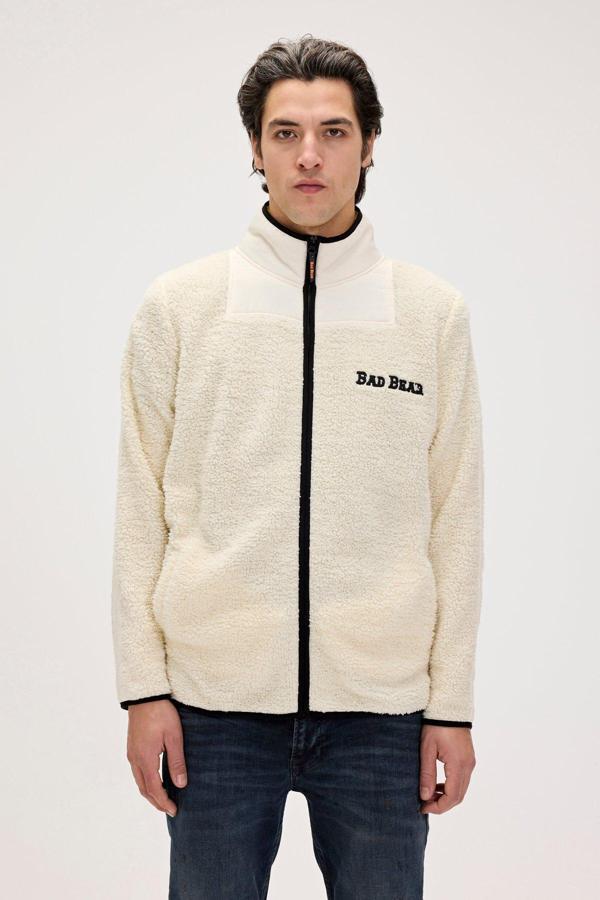 Galvin Beyaz Erkek Full-Zip Polar Sweatshirt - Image 1