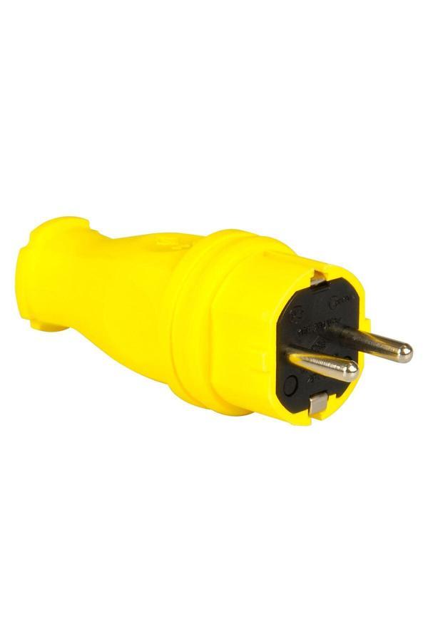 Tp Electric 1X16A - Kauçuk Düz Fiş (Sarı) - Image 1