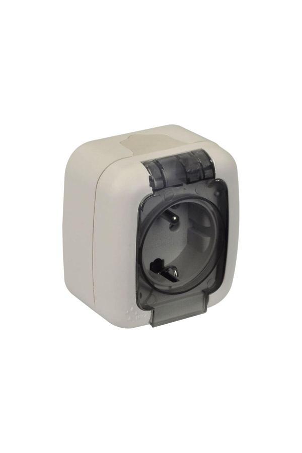 Tp Electric Nemliyer Sıva Üstü Kapaklı Topraklı Ups Priz - Image 1