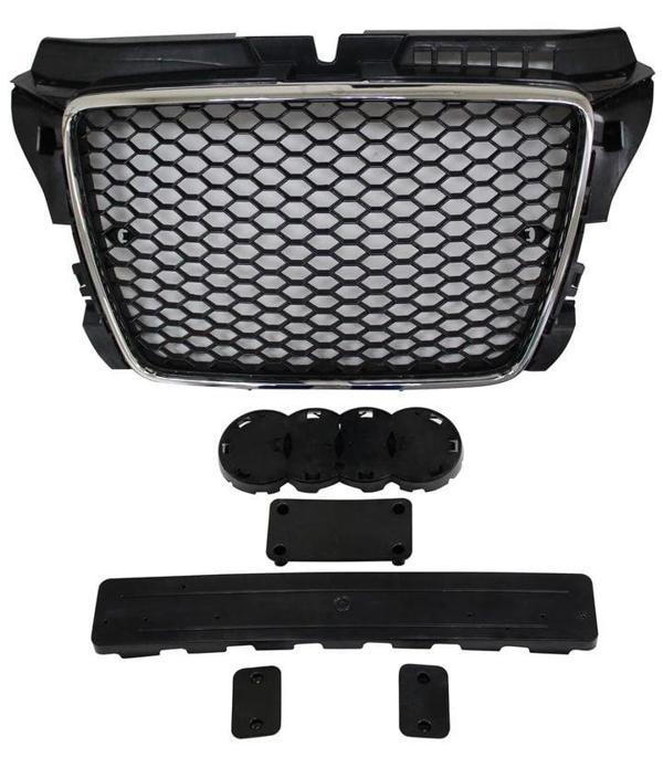 Audi A3 RS3 Panjur Krom/Siyah 2008-2013 Arası Uyumlu - Image 1