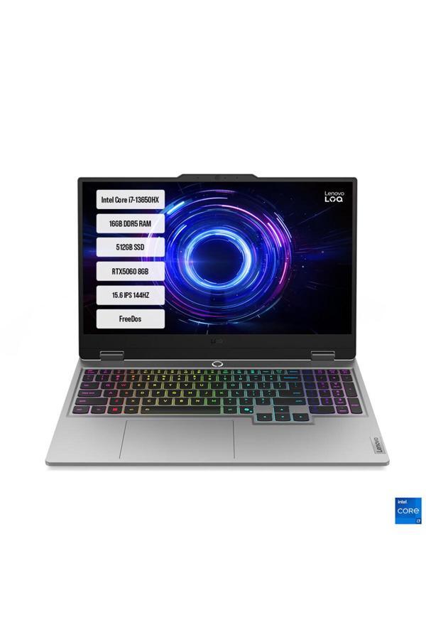 Lenovo Loq 15Irx10 83Je00Ettr-03 İ7-13650Hx 16Gb Ddr5 512Gb Ssd Rtx5060-8Gb 15.6" Ips 144Hz Dos - Image 1