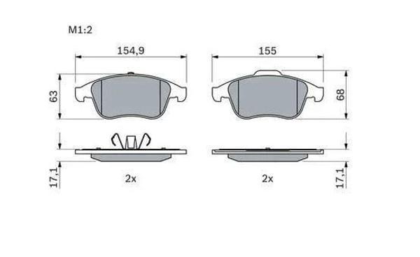 BOSCH 0986494401 | Renault Grand Scenic 3 1.5 dCi Ön Fren Balata - Image 1