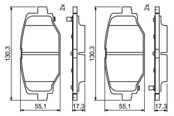 BOSCH 0986494767 | Fren Balata Arka Freemont (345_) 11-152.0 - Image 1