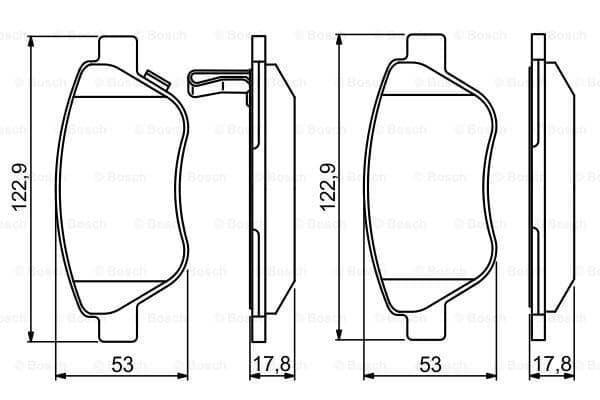 BOSCH 0986495237 | Opel Corsa D Ön Fren Balata Takımı - Image 1