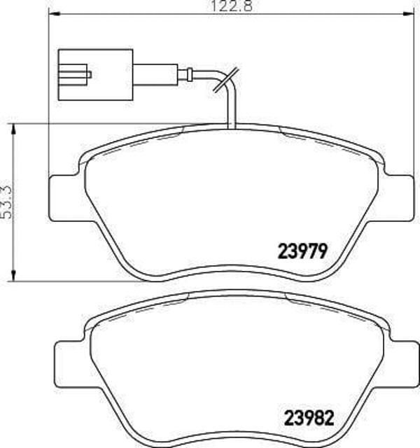 Fiat Bravo, Linea, Doblo ve Stilo; Opel Corsa ve Adam; Peugeot Bipper; Citroën Nemo İçin Orjinal 77364798E Ön Fren Balatası​ - Image 1