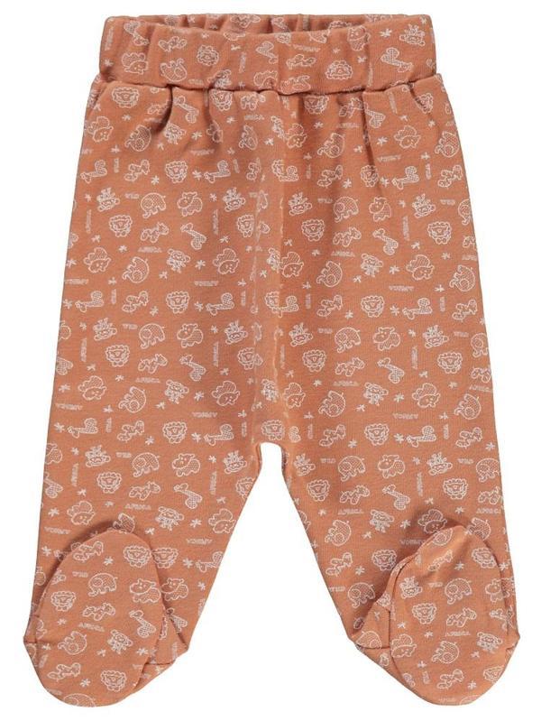 Civil Baby Safari Baskılı Patikli 1-6 Ay Tek Alt Bebe - Kahverengi6-9 Ay - Image 1