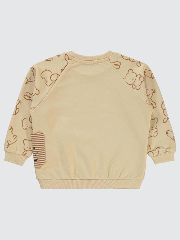 Civil Boys Hayvan Baskılı 2-5 Yaş Sweatshirt - Bej2-3 Yaş - Image 1