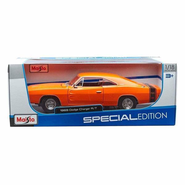 MAIS 31387 1969 Dodge Charger RT 1: 18  Model Araba -Necotoys - Image 1