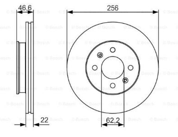 Hyundai Accent Era 2006-2011, Kia Rio 2005-2011, i20 2007-2011 Ön Fren Diski 256MM - Image 1