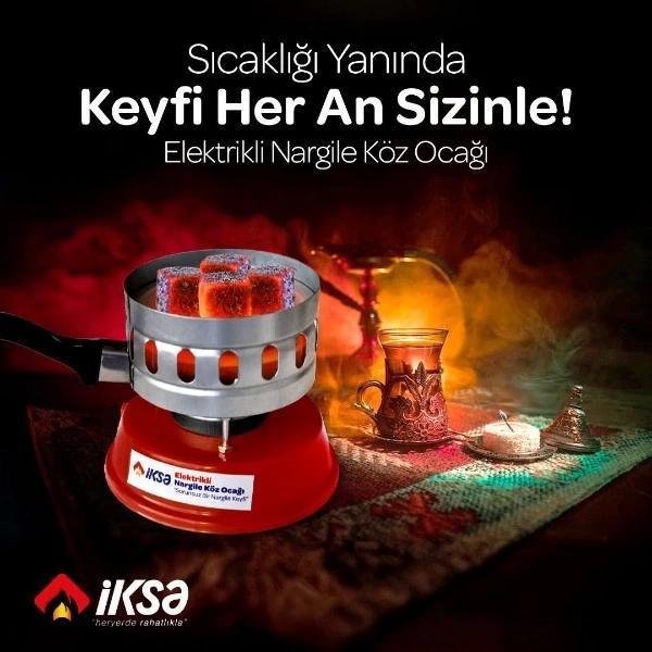 Yuvarlak Galvaniz Elektrikli Nargile Köz Ocağı - Image 1