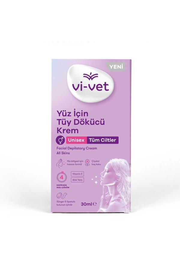 Vi-Vet Yüz İçin Tüy Dökücü Krem Unisex 30 Ml - Image 1