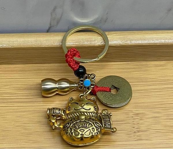 Metal Şans Ve Bereket Kedisi Anahtarlık Model 1 - Image 1