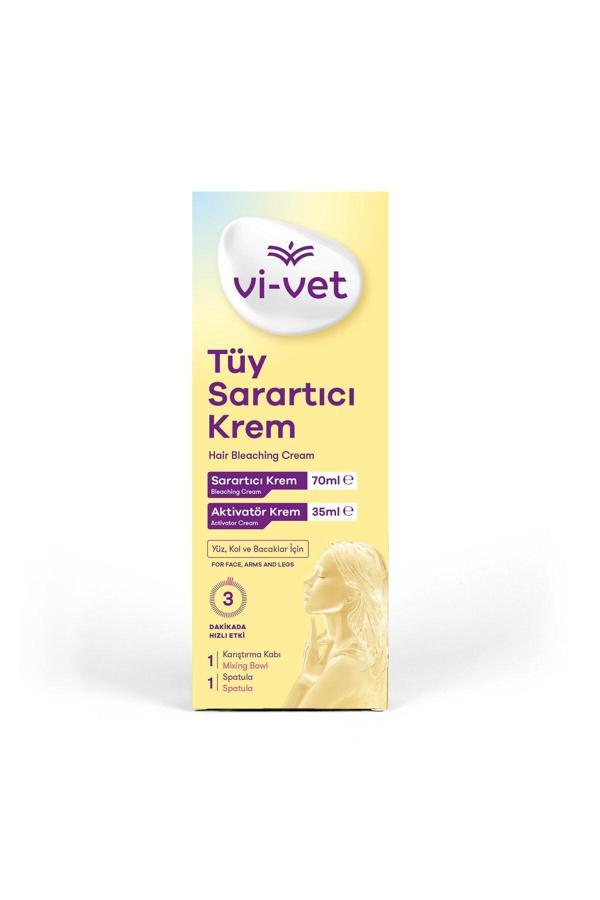 Vi-Vet Tüy Sarartıcı Krem Yüz, Kol Bacaklar Için 70 Ml Sarartıcı 35 Ml Aktivatör - Image 1