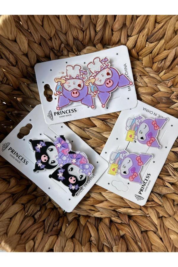 2 Lİ KUROMİ FİGÜRLÜ PENSLİ ÇOCUK TOKA - Image 1