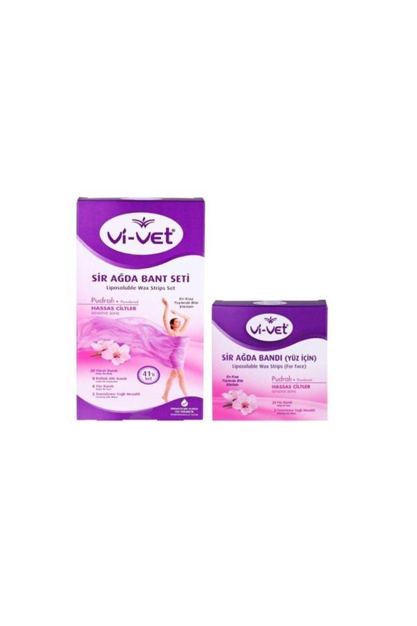 Vi-Vet Vivet Sir Ağda Bandı Pudralı 41Li Set + Vivet Sir Ağda Bandı Pudralı 24Lü ( Yüz Için) - Image 1