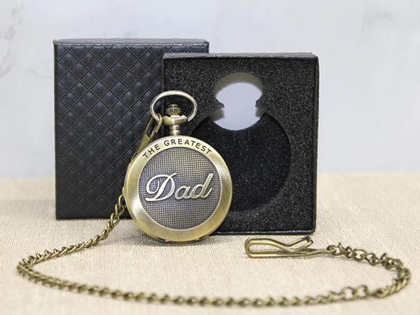 Özel Kutulu Dad (Baba) Tasarımlı Antik Köstekli Saat - Image 1