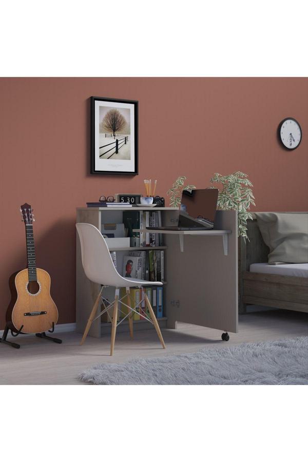 Çalışma Odası Fonksiyonel Kitaplık + Katlanır Masa MD002 - Image 1