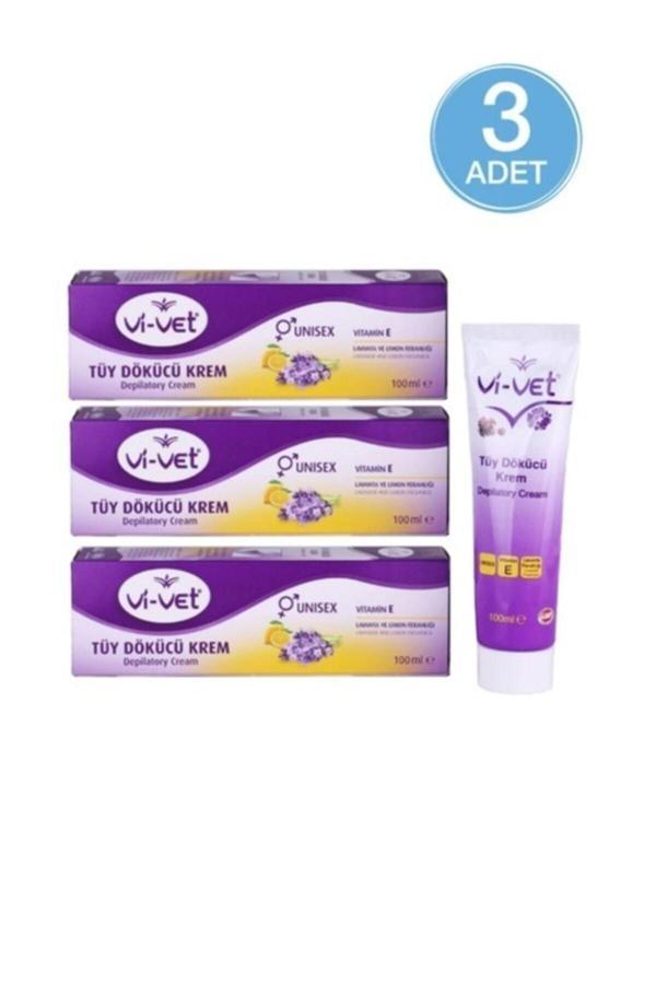 Vi-Vet Ağda Tüy Dökücü Krem 100Ml X 3 Adet - Image 1