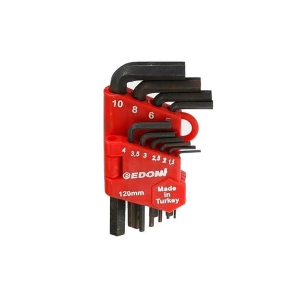Edoni 120 mm 10 Parça Alyan Seti Siyah - Image 1