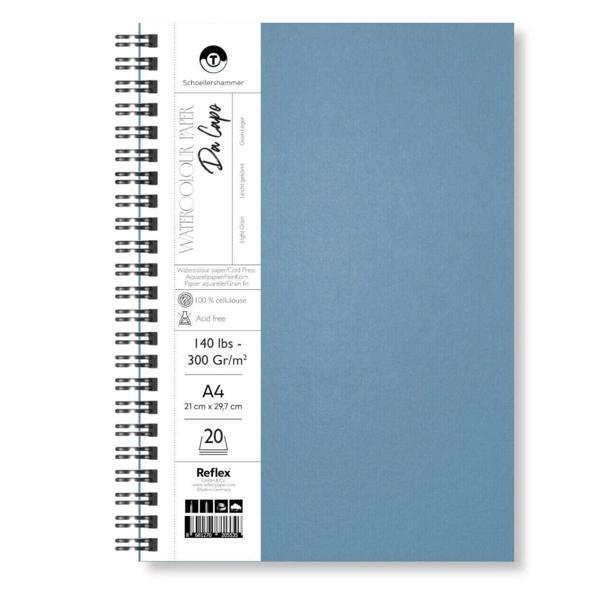 Supertrend Da Capo Cold Press Sert Kapak Suluboya Defteri 300 gr. A4 20 yaprak TURKUAZ - Image 1