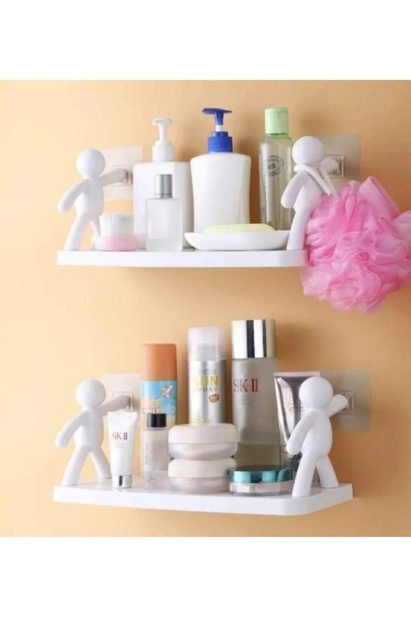 Baysa Siyah Rambo Süper Yapışkanlı Raf (Banyo Ve Mutfak Raf) 14X34Cm - Image 1