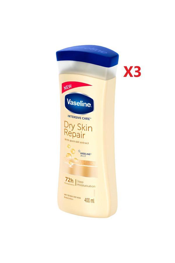 Vaseline Vücut Losyonu Temel Onarım Dry Skin 400 Ml Yeni Ambalaj X3 - Image 1