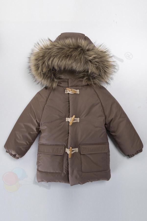 YENİ Varaklı Peluş Kürklü Fermuarlı Kapitone Kapüşonlu Kar Şişme Kışlık Erkek Bebek Mont Çocuk Kaban - Image 1