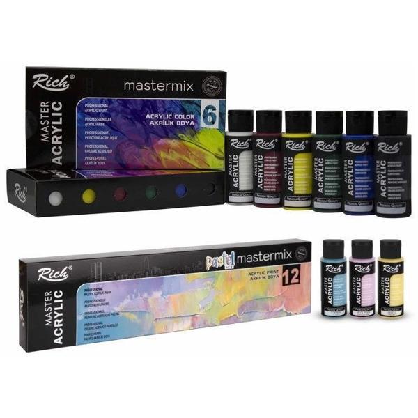 Supertrend Supertrendtermix Akrilik Boya Seti 18 Renk x 60 cc. 6 Canlı + 12 Pastel Renk - Image 1