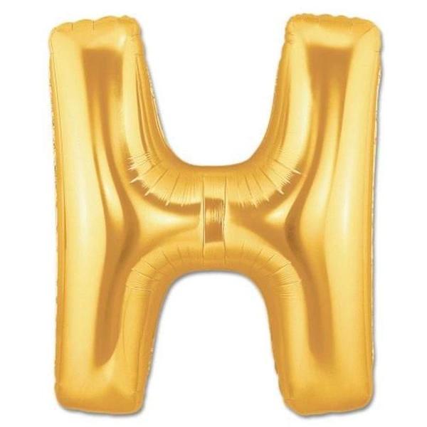 H Harf Folyo Balon Altın Renk  40 inç - Image 1