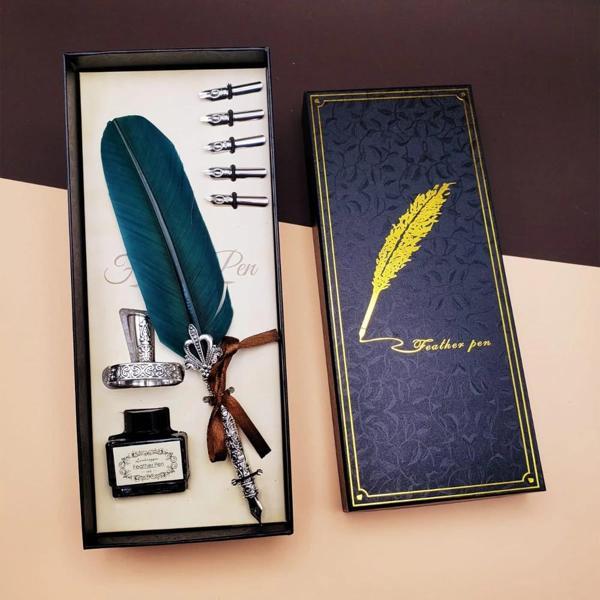 Masaüstü Tüylü Divit Kalem Seti - Image 1