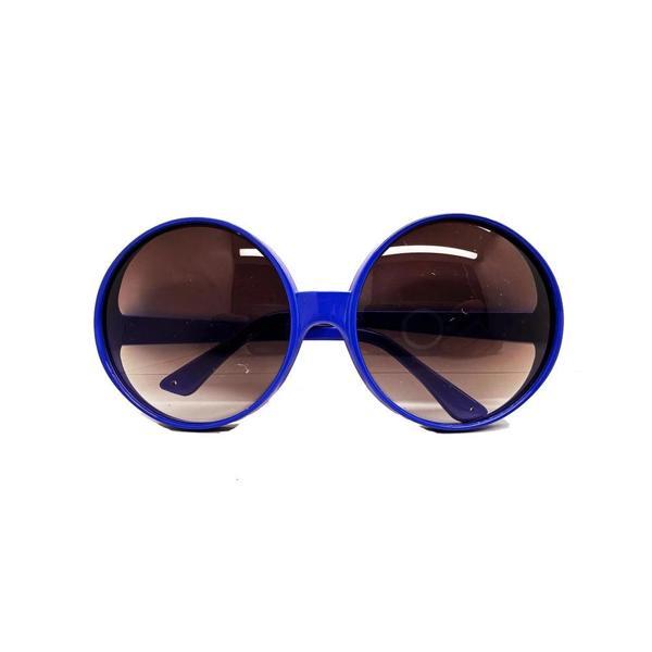 Yuvarlak Yeşilçam 80 li 90 lı Yıllar Parti Gözlüğü Retro Mavi Renk - Image 1
