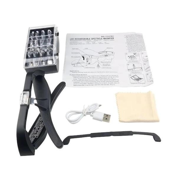 Şarjlı Gözlük Büyüteç  4 Farklı Lens -11537Dc - Image 1