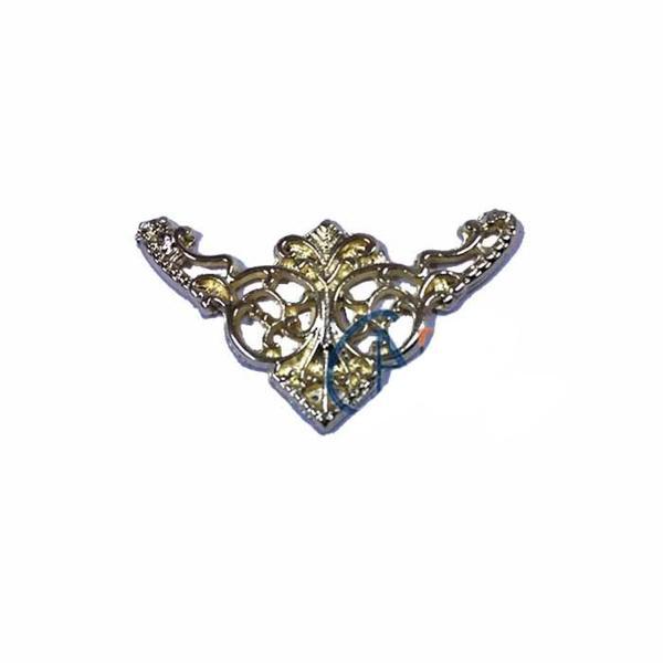 Dekoratif Köşe Süsü, Köşelik - Küçük, 19x34mm, Sarı, 1 Adet - Image 1