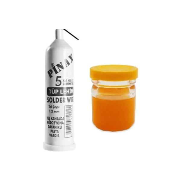 Tüp Lehim Teli 25 Gr 1.2mm + Lehim Pastası - 40gr - Image 1