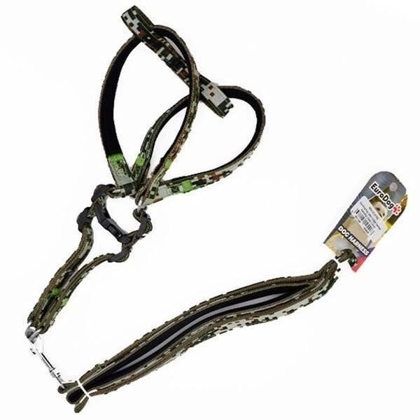 Euro Dog Köpek Uzatma Tasması ve Göğüs Tasması Takımı Kamuflaj 15 Mm 120 Cm - Image 1