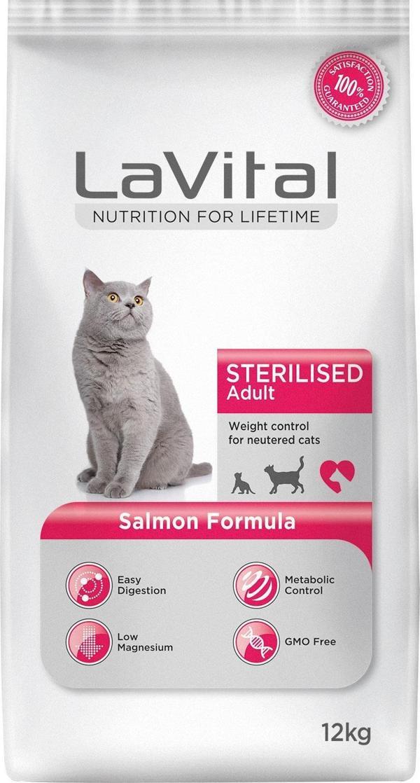 LaVital Somonlu Kısırlaştırılmış Yetişkin Kedi Maması 12 Kg - Image 1