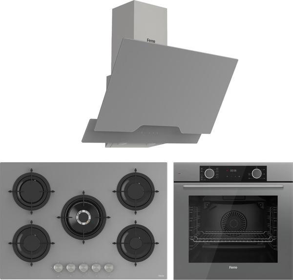 Ferre Fryart Rs Serisi Gri Ankastre Cam Set (D065 + Rs038 + Xe63Cpr) - Image 1