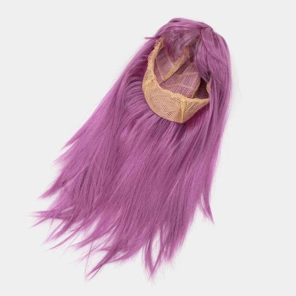 Rose Pembe Renk Düz Kesim Uzun Parti Peruğu Takma Saç - Image 1