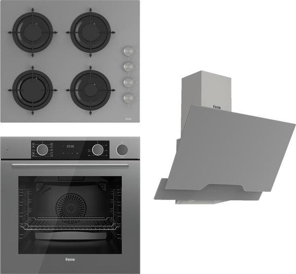 Ferre Steamart&Fryart Serisi Buharlı Pişirme Gri Set (Cs208 + Xe64Cpr +D065 ) - Image 1