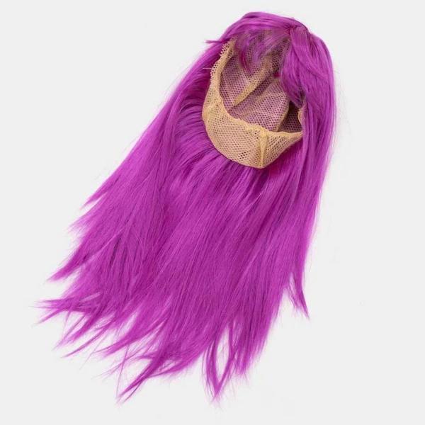 Fuşya Renk Düz Kesim Uzun Parti Peruğu Takma Saç - Image 1